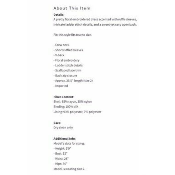 NWT Rebecca Taylor Black Lace Dress  - 8 - Picture 3 of 7